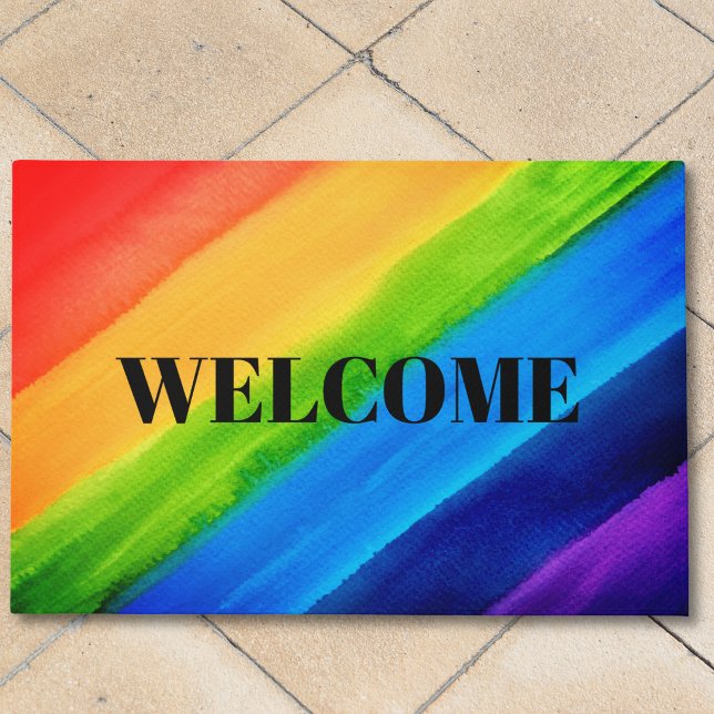 Rainbow Willkommen Fußmatte (Von Creator hochgeladen)