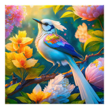 Rainbow Winged Jay Fantasy Bird