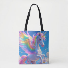 Rainbow Winged Prancing Unicorn Tasche