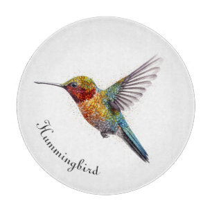 Rainbow Wings: Lebhafte Hummingbird Art, kundenspe Schneidebrett