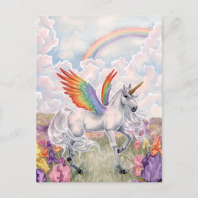 Rainbow Wings Postkarte (Vorderseite)