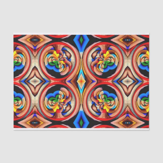 Rainbow-Wirbel Abstraktes Gewebepapier Seidenpapier (Vorderseite)