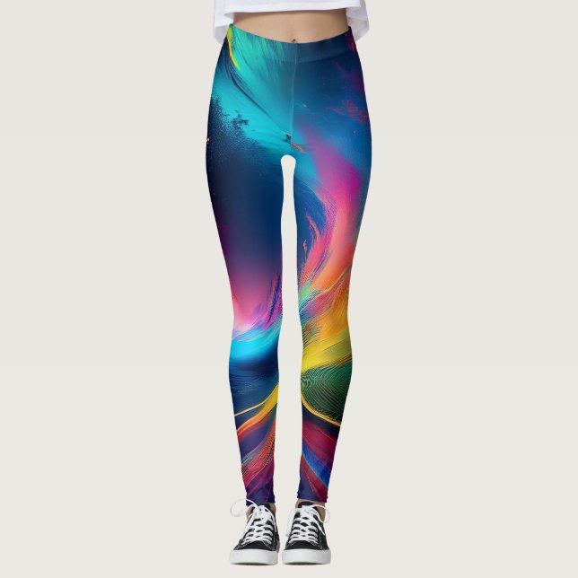 Rainbow Wirbel Leggings (Vorderseite)