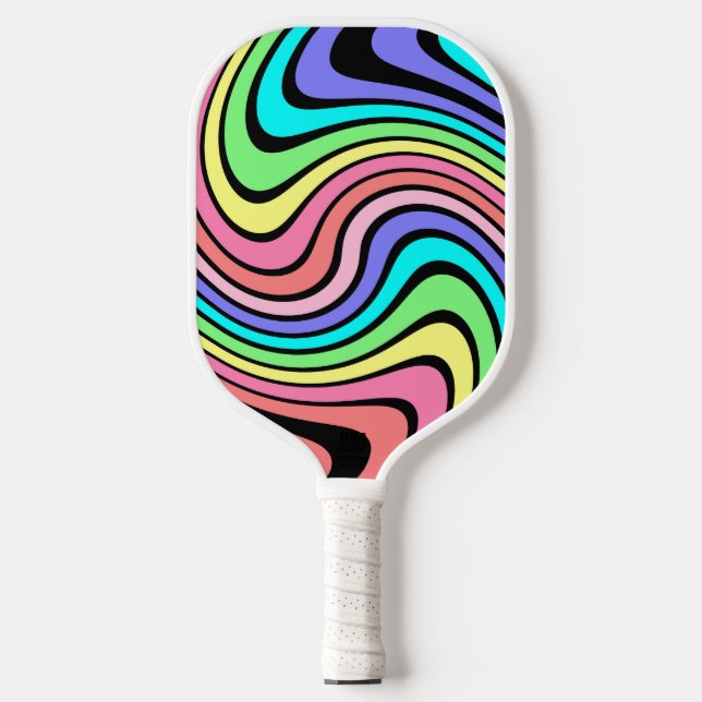Rainbow-Wirbel Pickleball Schläger (Vorderseite)
