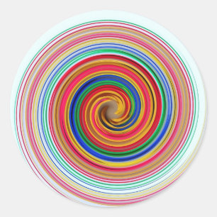 Rainbow-Wirbel Runder Aufkleber