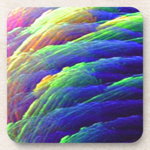 Rainbow Wispy Feather Mountains Untersetzer Set vo