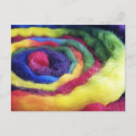 Rainbow Wool Handspun Fotografie Postkarte