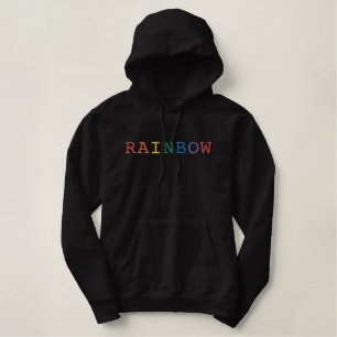 Rainbow Word bestickt Bestickter Hoodie