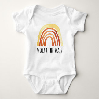 Rainbow Worth The Wait Baby Bodysuit Baby Strampler