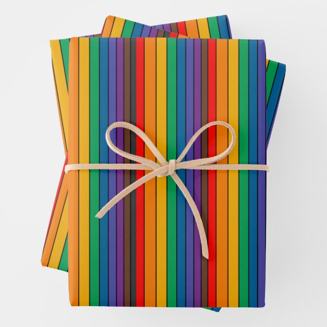 Rainbow Wrapping Paper Geschenkpapier Set (Beispiel)