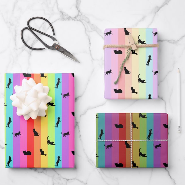 Rainbow Wrapping Paper (Set) Geschenkpapier Set (Vorderseite)