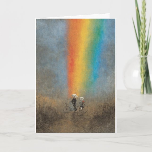 Rainbow wünscht Grußkarte Karte (Vorderseite)