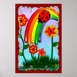 Rainbow wünscht Kinderzimmer Kinder Art Poster