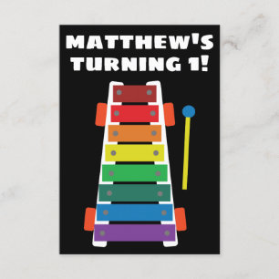Rainbow Xylophone Classic Toy Party lädt ein Einladung