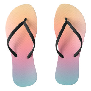 Rainbow Yellow Lila Green Pink Red Orange Flip Flops