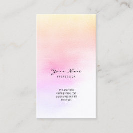 Rainbow Yellow Peach Pink Pastell Peach Ombre Glas Visitenkarte