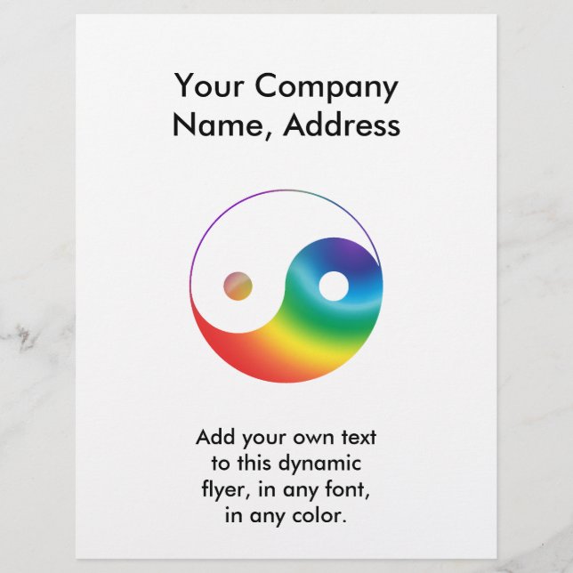 Rainbow Yin Yang Symbol Flyer (Vorne)