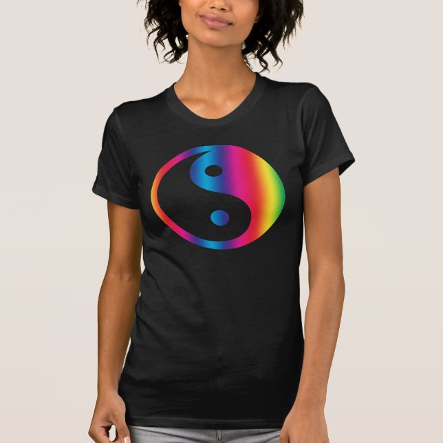 Rainbow Yin Yang T - Shirt (Vorderseite)