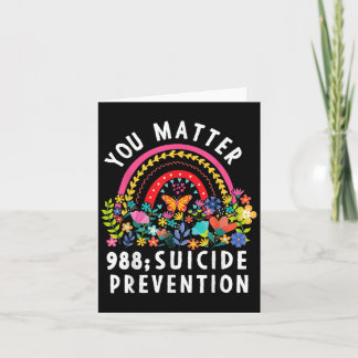 Rainbow You 988 Suicide Prevention Awareness Ribbo Karte