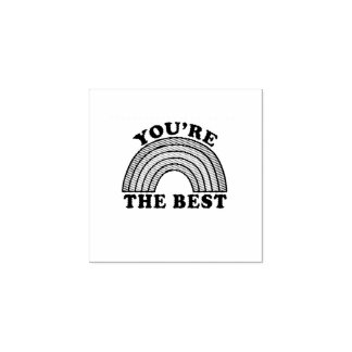 Rainbow You are the Best Positive Gummistempel