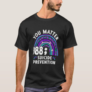 Rainbow You Matter 988 Suizid Preventions Week T-Shirt