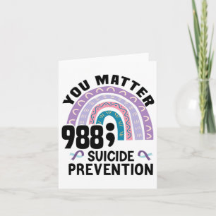 Rainbow You Problem 988 Suizidprävention Awarene Karte