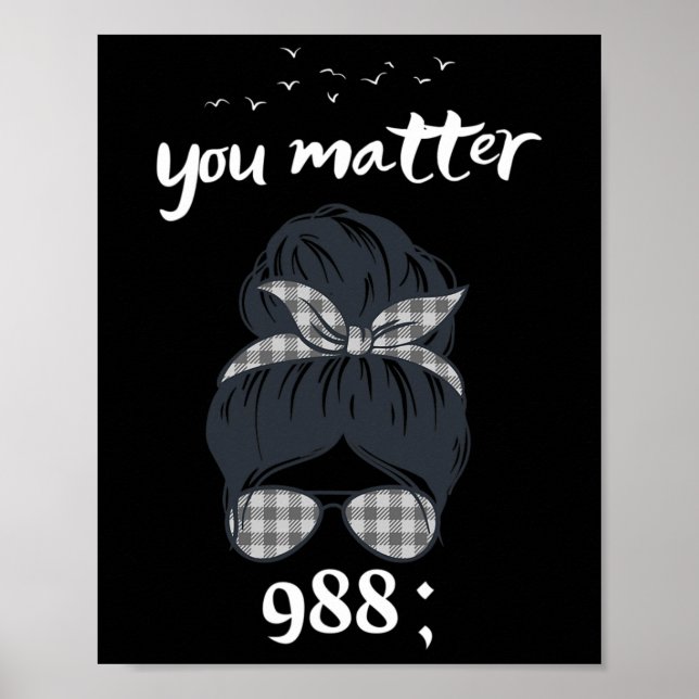 Rainbow You Problem 988 Suizidprävention Awarene Poster (Vorne)