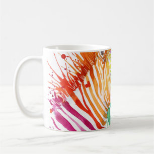 Rainbow zebra, Aquarellbilder. Kaffeetasse