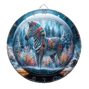 Rainbow Zebra Dartboard Dartscheibe