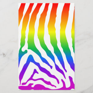 Rainbow Zebra Pattern Briefpapier