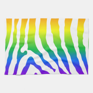 Rainbow Zebra Pattern Geschirrtuch