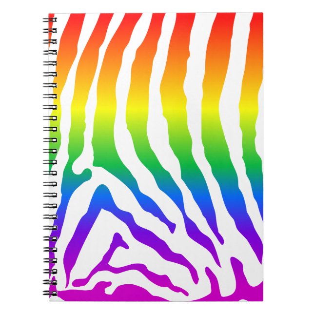 Rainbow Zebra Pattern Notizblock (Vorderseite)