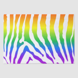 Rainbow Zebra Pattern Seidenpapier