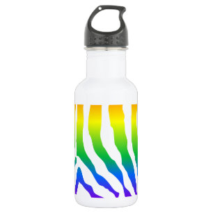Rainbow Zebra Pattern Trinkflasche