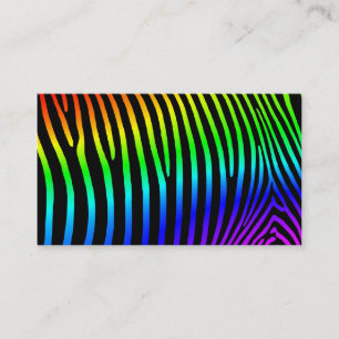 Rainbow Zebra Stripes Visitenkarte