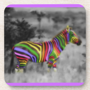 Rainbow Zebra Untersetzer