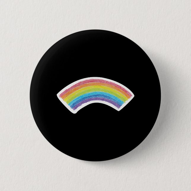 Rainbow Zeichnend Lgbtq Gay Button (Vorderseite)
