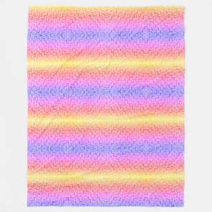 Rainbow Zickzack Mirror Pattern Boho Fleece Blanke