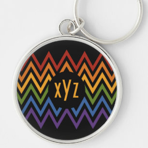 Rainbow Zickzack Pattern benutzerdefinierte Schlüs Schlüsselanhänger