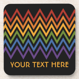 Rainbow Zickzack Pattern benutzerdefinierte Unters Untersetzer