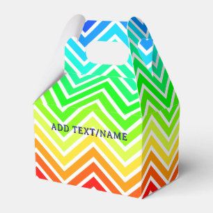Rainbow Zickzack Pattern Individuelle Name Geschenkschachtel