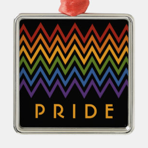 Rainbow Zickzack Pattern Sonderschmuck Ornament Aus Metall