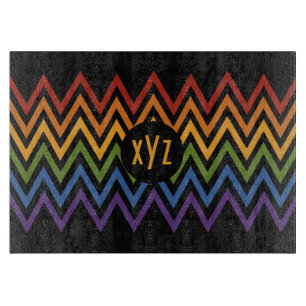 Rainbow Zickzack Patterntafel Schneidebrett