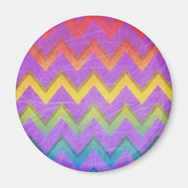 Rainbow Zickzack von Shirley Taylor Magnet (Vorne)
