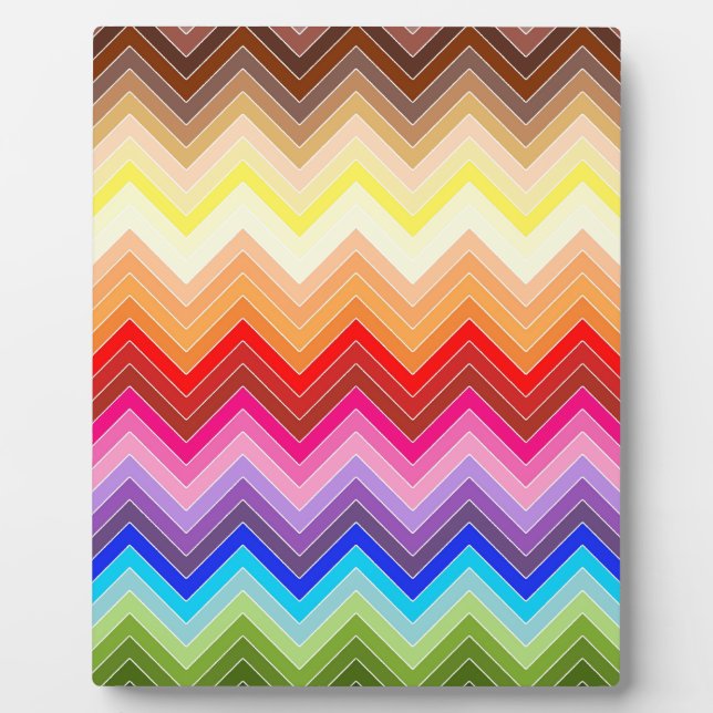 Rainbow Zig Zag Fotoplatte (Vorderseite)