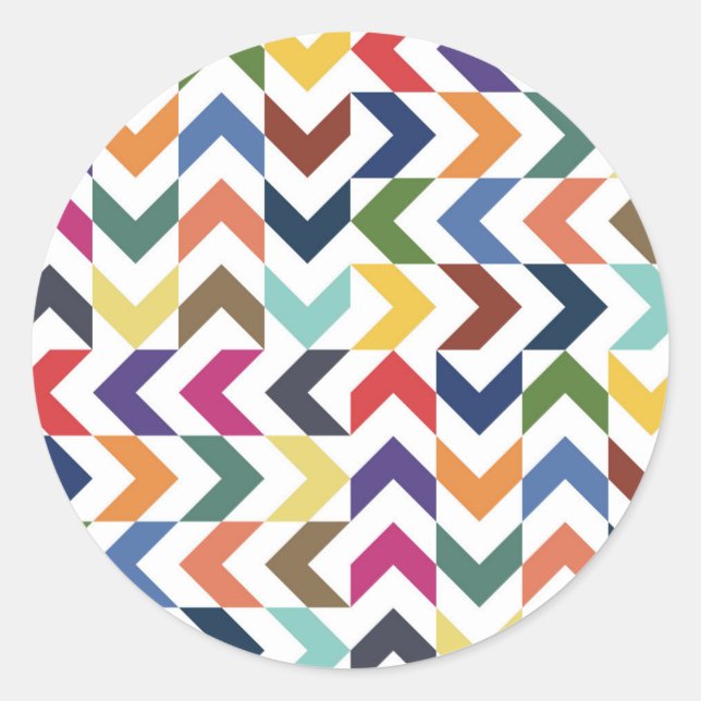 Rainbow Zig Zag Sticker (Vorderseite)