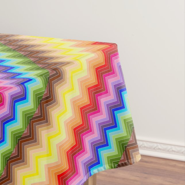 Rainbow Zig Zag Tischdecke (Beispiel)