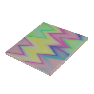 Rainbow Zigzags Fliese