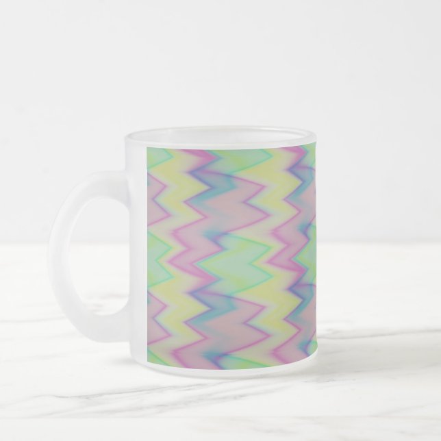 Rainbow Zigzags Mattglastasse (Links)