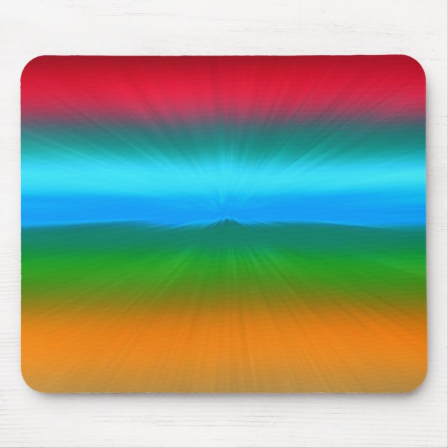 Rainbow Zoomed Stripes Mousepad (Vorne)